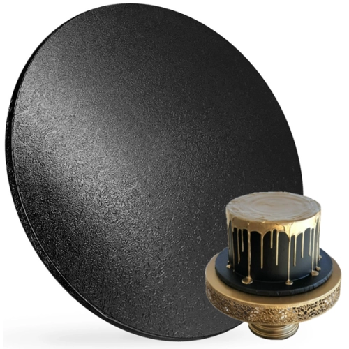 Podkład pod tort 25 cm gruby czarny podkładka pod tort trwały sztywny